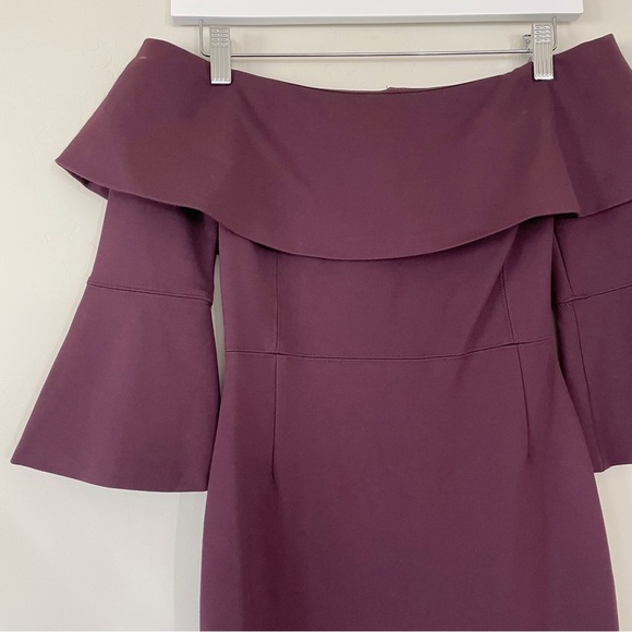 Babaton Aritzia Giovanni midi dress Off the Shoulder Ruffle - Picture 2 of 12